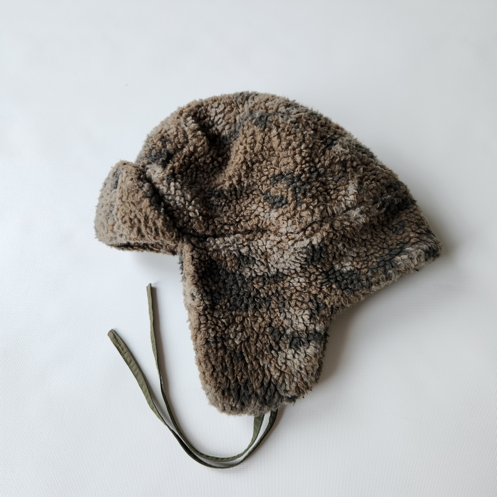 WindRiver Mens Camo Insulated Aviator Hat Toque With Earmuffs & Chin String